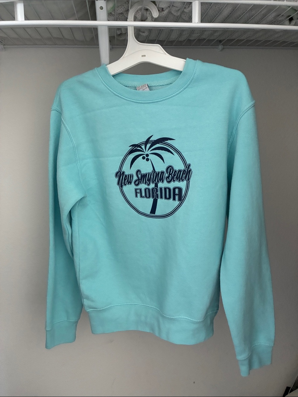 Turquoise New Smyrna Beach Florida Crewneck Sweatshirt